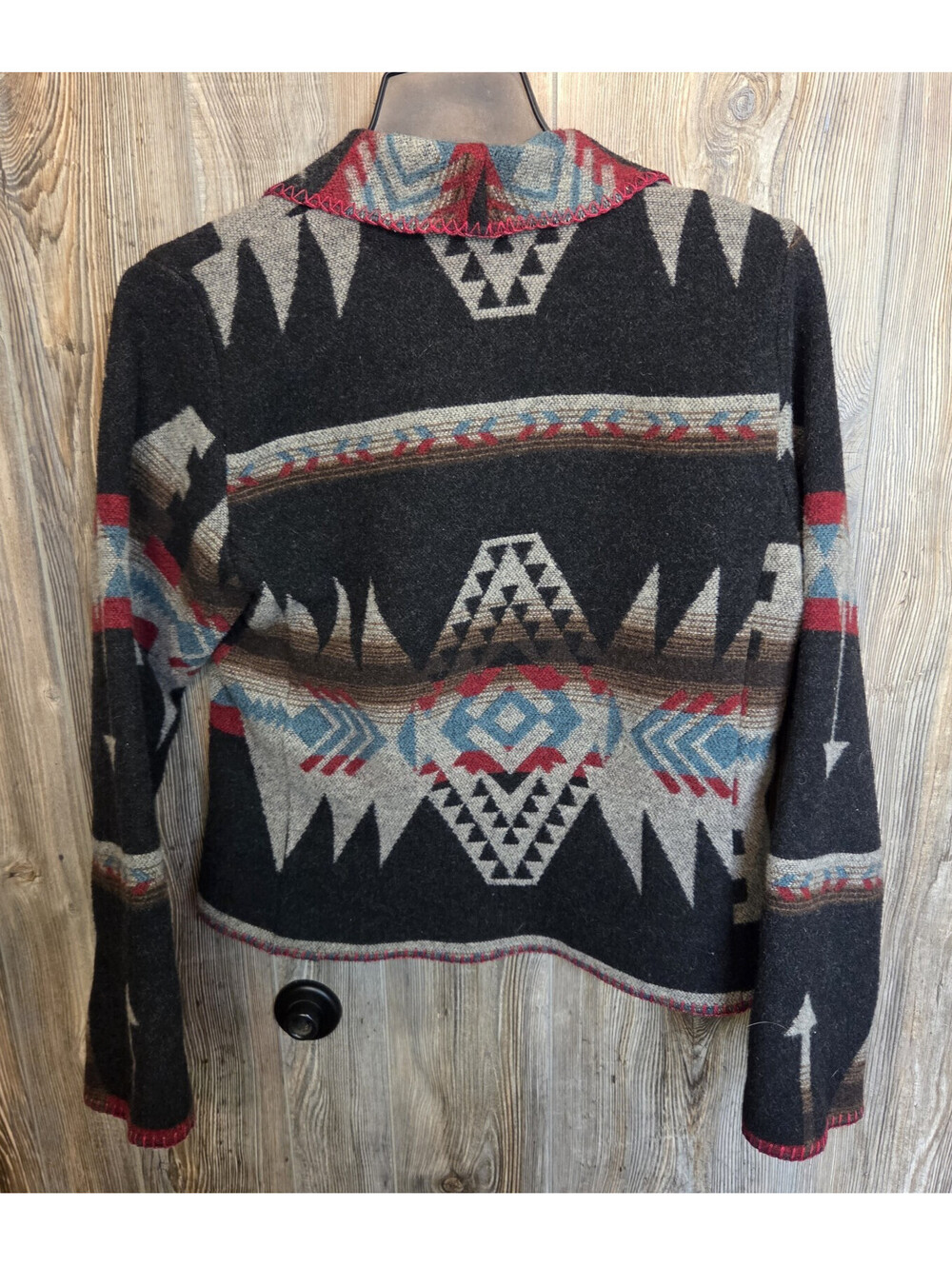 Vintage 90's Rhonda Stark Jacket Large? Aztec Southwestern Western Bolero Retro - Picture 2 of 8